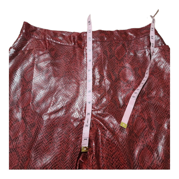 Y2K dead stock new snake print pants vintage vegan leather size 7 - Picture 8 of 10
